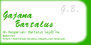 gajana bartalus business card